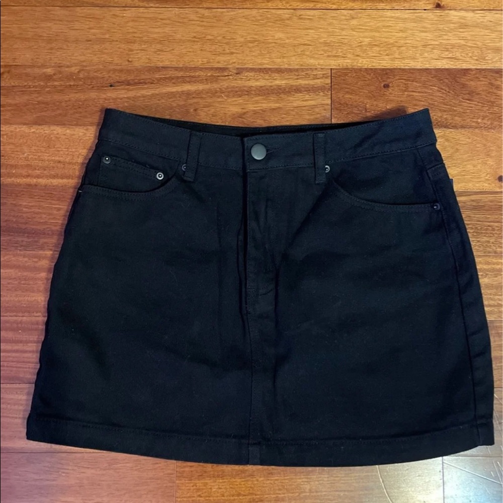 Black Denim Skirt